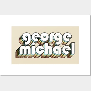 George Michael - Retro Rainbow Letters Posters and Art